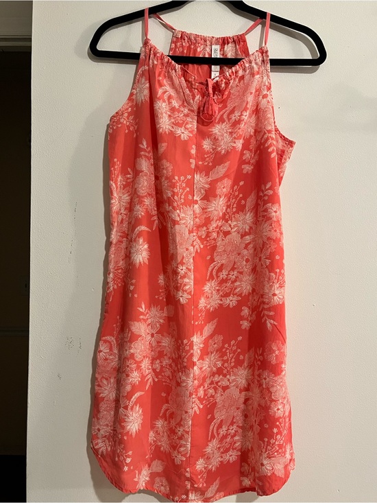 Gilligan & O'Malley Dresses & Skirts - Gilligan & O’Malley Coral Floral Halter SunDress Island Lounge Wear Size Small